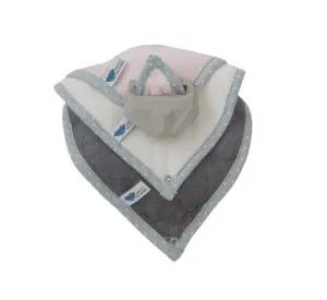 Lullalove SupeRRO baby Hevea set- 3x bryndák a kousátko 2v1, růžová